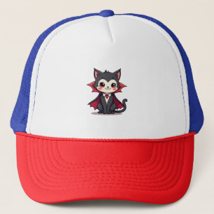 Vampire Cat – Cute Halloween Pet Tee Trucker Hat