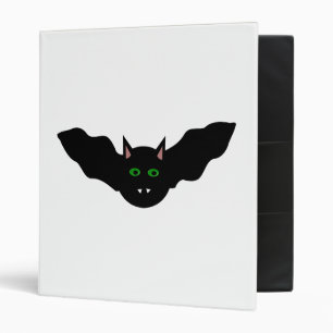 Vampire Cat Faced Bat Halloween Binder