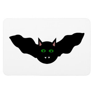 Vampire Cat Faced Bat Halloween Magnet