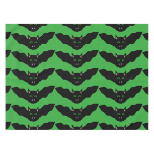 Vampire Cat Faced Bat Halloween Tablecloth