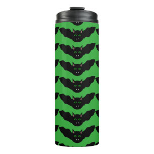 Vampire Cat Faced Bat Halloween Thermal Tumbler