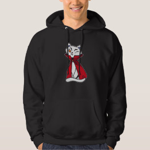 Vampire Cat Lazy Halloween Costume Cute Kitty Kitt Hoodie