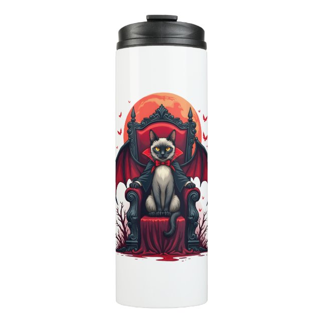 Vampire Cat Lord Thermal Tumbler (Front)