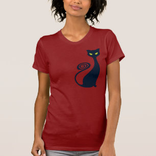 Vampire Cat With Green Eyes T-Shirt