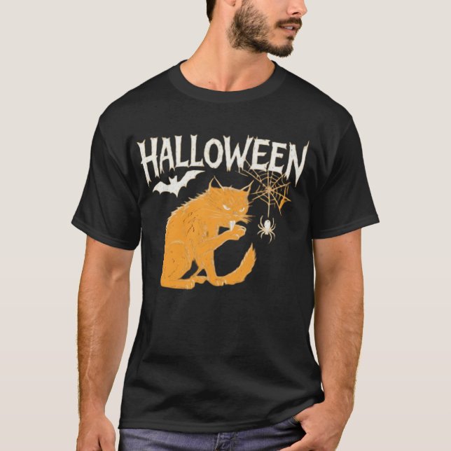 Vampire Cat's Halloween Classic T-Shirt (Front)
