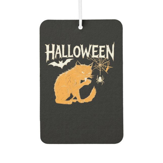 Vampire Cat's Halloween Classic T-Shirt Air Freshener (Front)