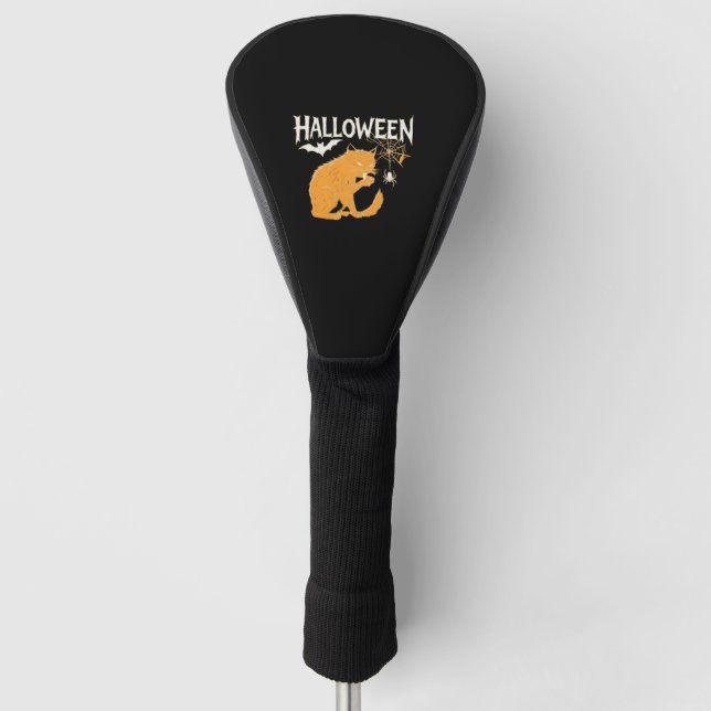 Vampire Cat's Halloween Classic T-Shirt Golf Head Cover (Front)
