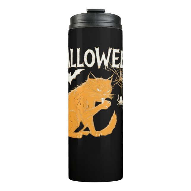 Vampire Cat's Halloween Classic T-Shirt Thermal Tumbler (Front)