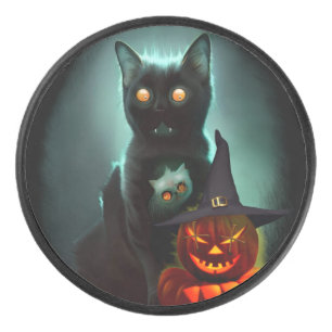 Vampire Chat et Assistant Citrouille Halloween Sur