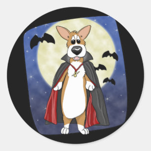 Vampire Corgi Stickers