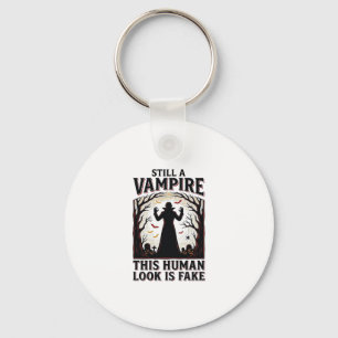 Vampire Costume Shirt Funny Halloween Human Disgui Keychain