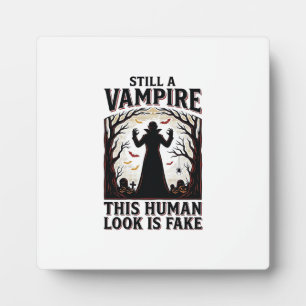 Vampire Costume Shirt Funny Halloween Human Disgui Plaque