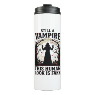 Vampire Costume Shirt Funny Halloween Human Disgui Thermal Tumbler