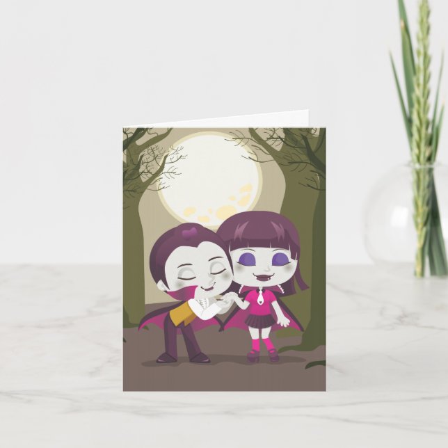 Vampire Couple Holiday Card (Front)