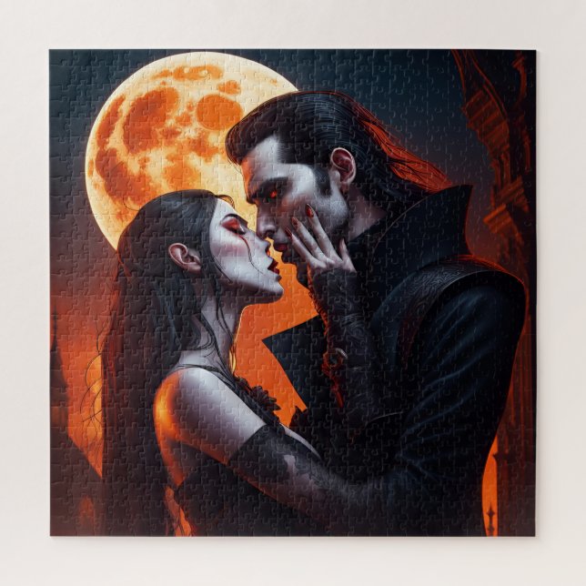 Vampire couple jigsaw puzzle (Vertical)