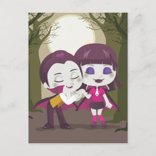Vampire Couple Postcard