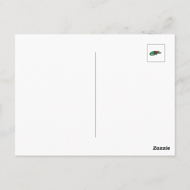 Vampire Crocodile Postcard (Back)