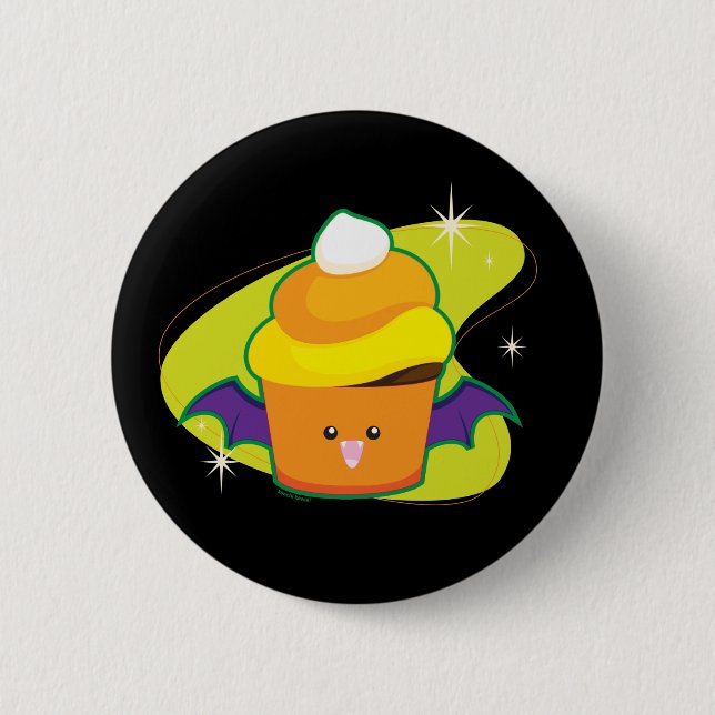 Vampire Cupcake 2 Inch Round Button (Front)