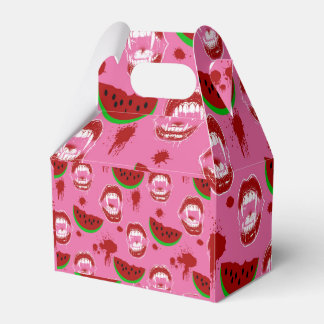 Vampire Eating Watermelon Summerween Party Pink  Favor Box