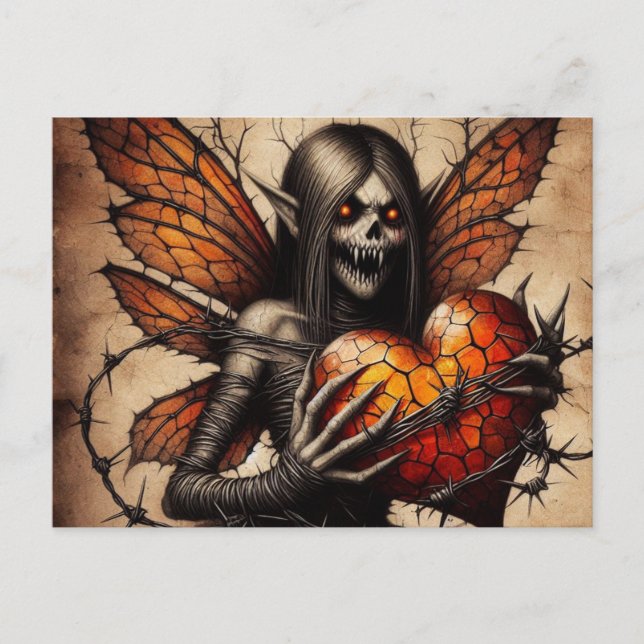 Vampire Elf Horror Postcard (Front)