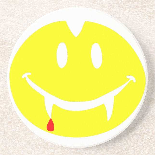 vampire emoji dracula coaster (Front)