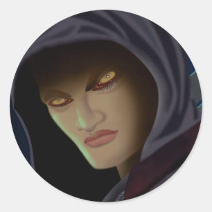 Vampire eyes classic round sticker