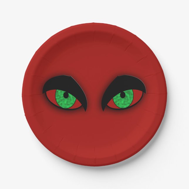 Vampire Eyes Paper Plate (Front)