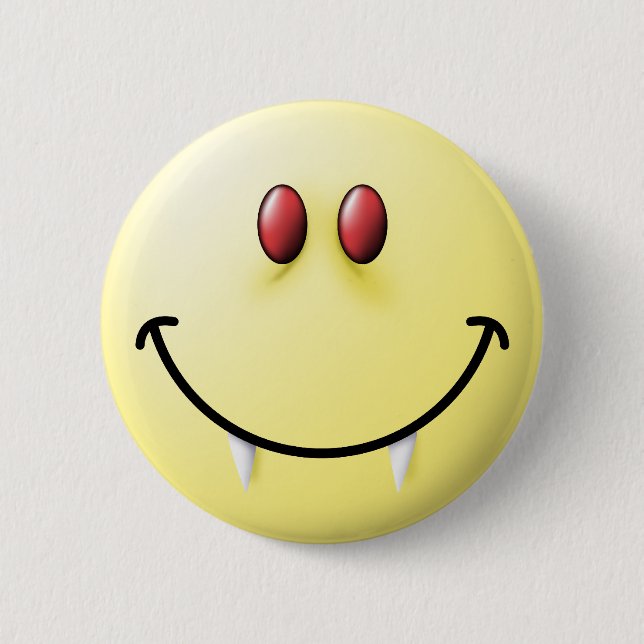 Vampire Face 2 Inch Round Button (Front)