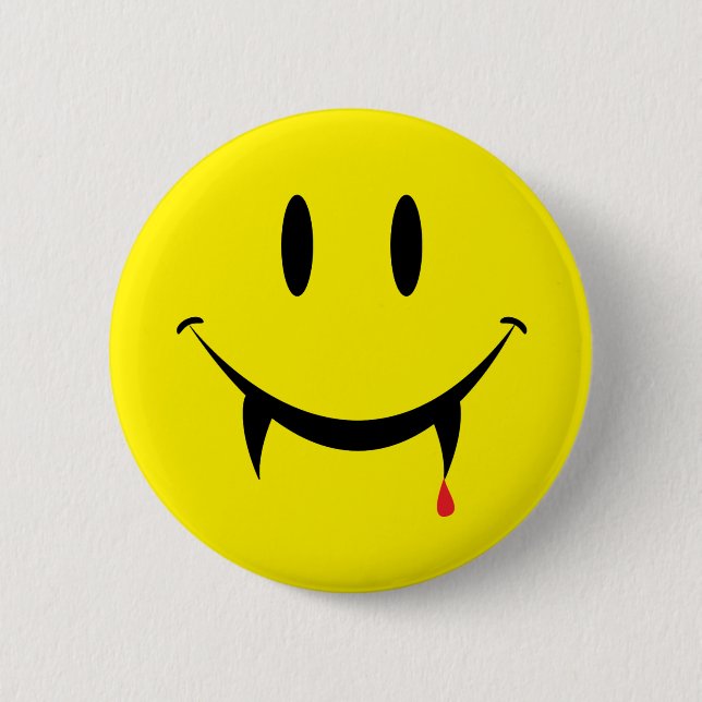 Vampire Face 2 Inch Round Button (Front)