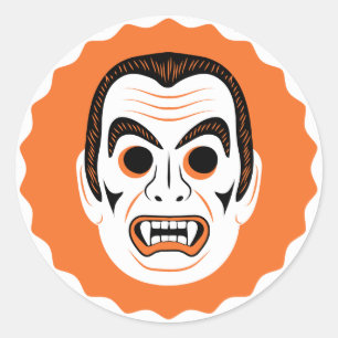 Vampire Face Classic Round Sticker