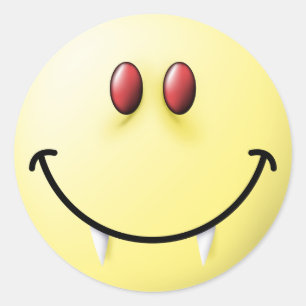 Vampire Face Classic Round Sticker