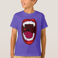 Vampire Fangs Campy Horror Show Teeth Red Lips