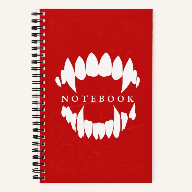 Vampire Fangs Horror Notebook (Front)