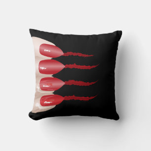 Vampire finger throw pillow