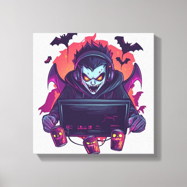  Vampire Gamer Canvas Print (Front)