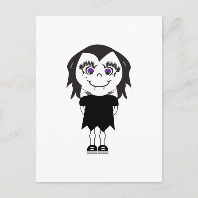 Vampire Girl Full Body Postcard (Front)