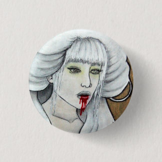 Vampire girl - Hematemesis - dark horror art 1 Inch Round Button