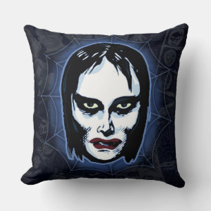 Vampire Girl (horror) Throw Pillow