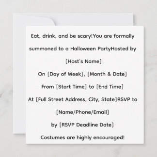 Vampire Girls Just Wanna Have Fun ! Invitation