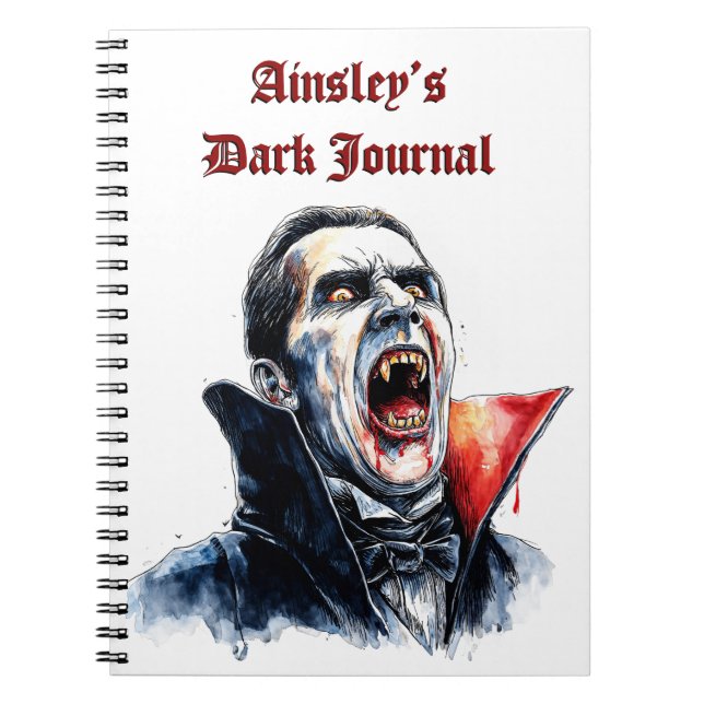 Vampire Gothic Dark  Notebook (Front)