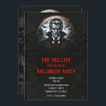 Vampire & Gothic Skulls Halloween Party Invitation<br><div class="desc">Customize for any event</div>
