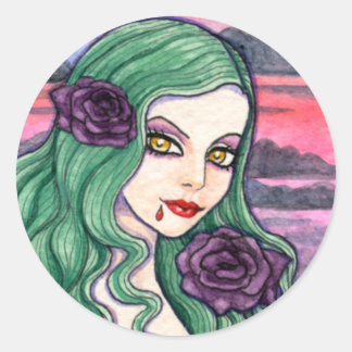 Vampire Gothic Sticker by Ann Howard
