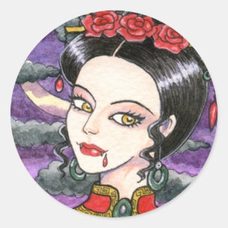 Vampire Gothic Sticker by Ann Howard