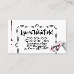 Vampire gothique Carte de visite à goutte de sang