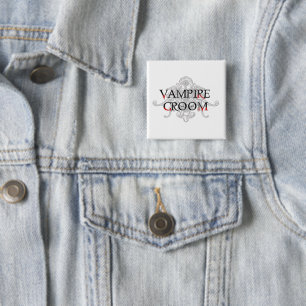 Vampire Groom 2 Inch Square Button