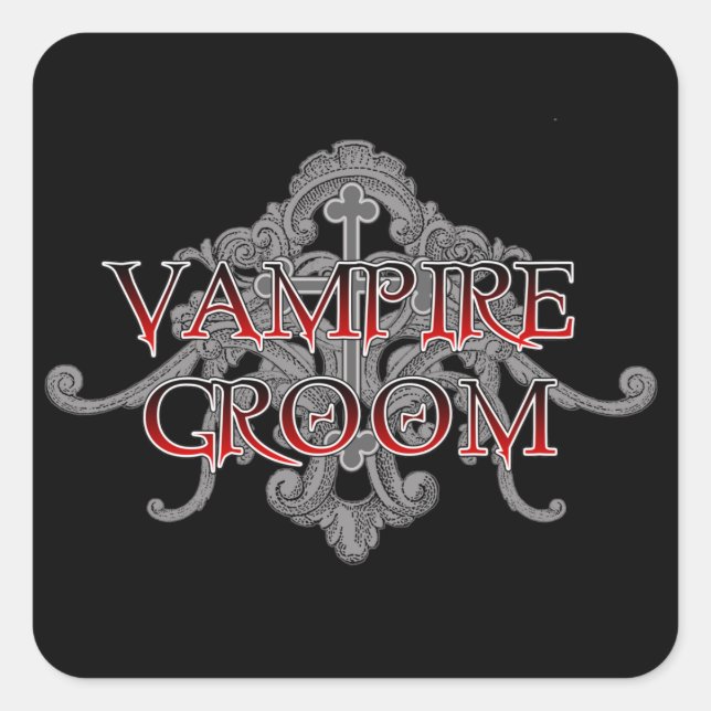 Vampire Groom Square Sticker (Front)