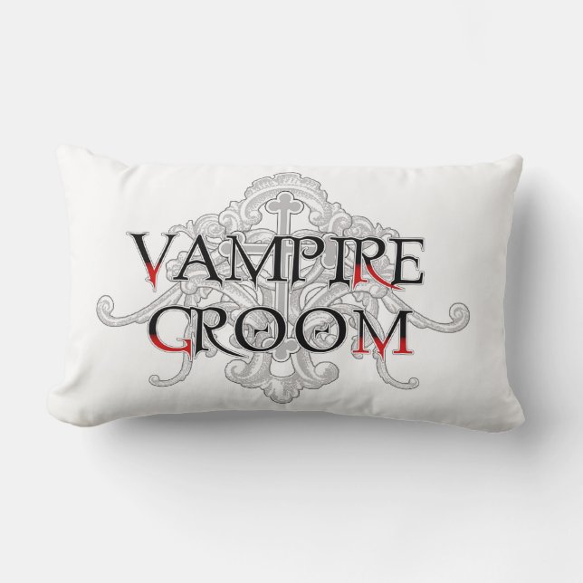 Vampire Groom Throw Pillow (Front)