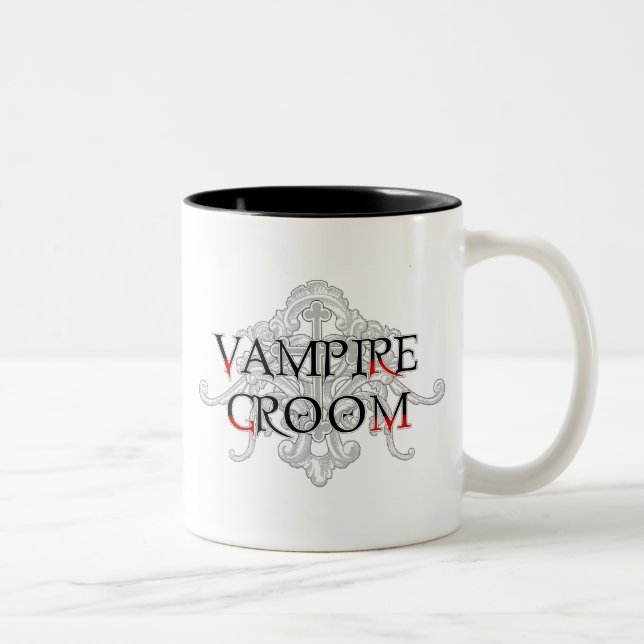 Vampire Groom Two-Tone Coffee Mug (Right)