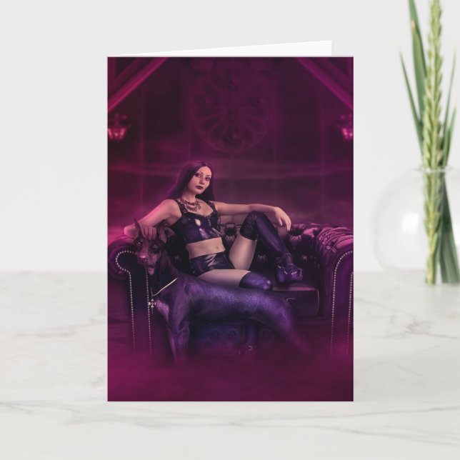 Vampire Guardian Greeting Cards (Front)