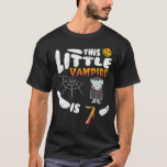 Vampire Halloween 7th Halloween Birthday Boy Girl T-Shirt<br><div class="desc">Makes a great baseball,  softball or teeball shirt.</div>